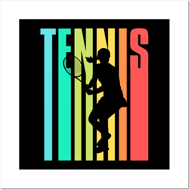 US Open Tennis Player Silhouette Wall Art by TopTennisMerch